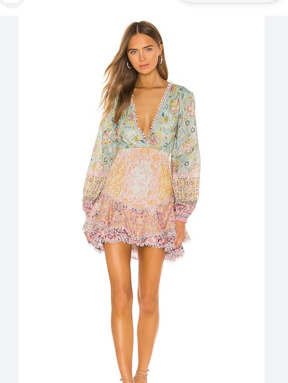 Revolve-Hemant & Nandita Tiana Mini Dress in Mint - Small